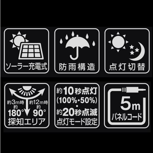 DAISHIN（大進） センサーライト ソーラー ライト 屋外 人感 LED 3灯式