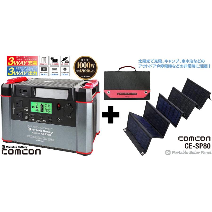 ポータブル電源　1000W出力　CB-P180 アウトドア　新品 Amazon.co.jp: 1000W/180000mAhポータブル電源 CB-P180 家庭用