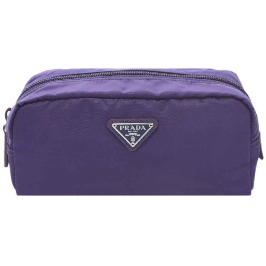 最安値に挑戦 プラダ ポーチ 1na350 コスメポーチ 三角プレート付き Tessuto Uva ウーヴァ ナイロンウルトラバイオレット アウトレット 高知インター店 Www Thedailyspud Com