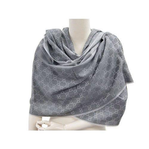 GUCCI GGロゴパターン ストールグレー GUCCI GGパターン ストール グレー GUCCI GGロゴパターン ストール
