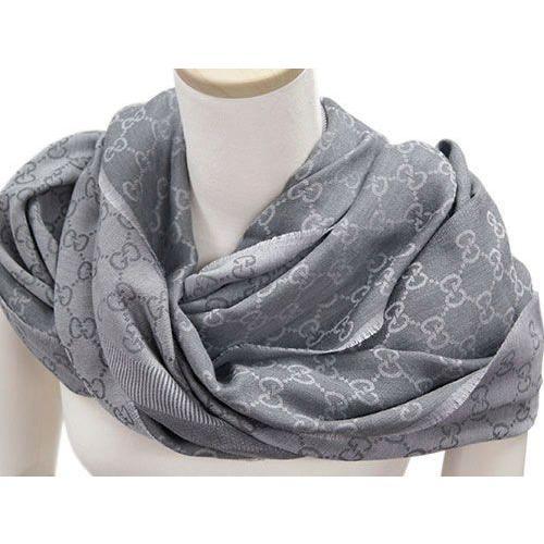 グッチ ショール 282390-1962 ストール 大判 GGパターン ウール  