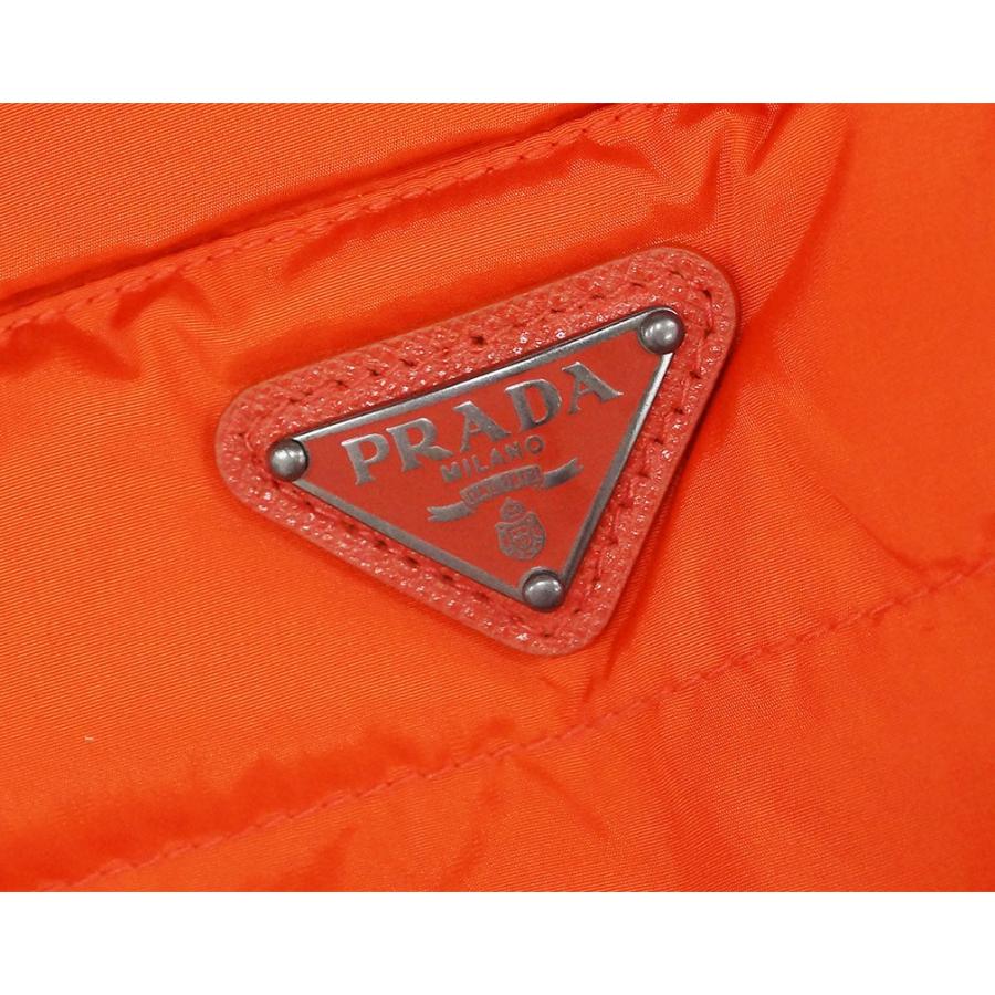 プラダ ダウンベスト Prada レディース ジップアップ ナイロン Arancio アランチョ オレンジ 42サイズ アウトレット np Ara ブランド Come 千客万来や 通販 Yahoo ショッピング