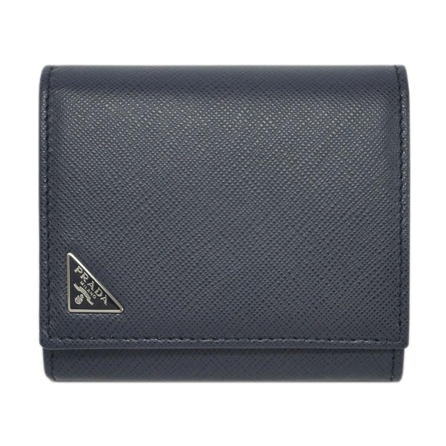プラダ 財布 2mo005 メンズ ミニ 二つ折り 小銭入れ付き 三角プレート サッフィアーノ トライアングル Baltico カーフネイビー ギャランティーカードなし 2mo005sft Bal ブランド Come 千客万来や 通販 Yahoo ショッピング