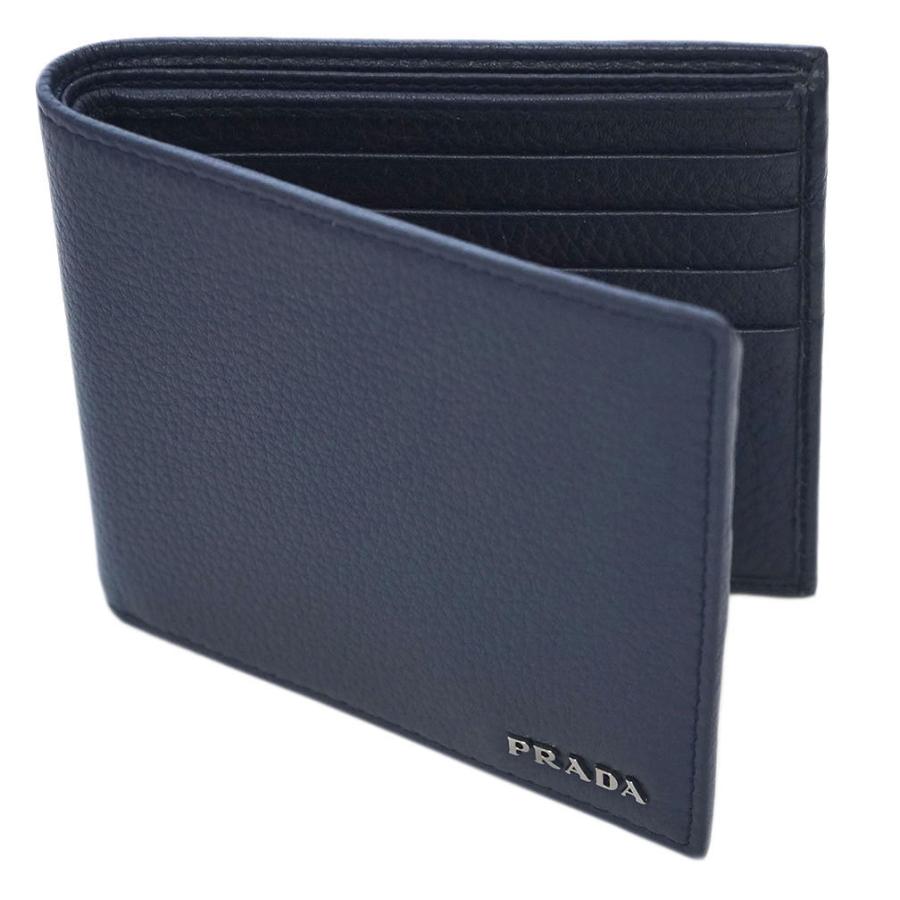 当店の記念日 PRADA プラダ 2MO513 二つ折り財布 札入れ カーフ
