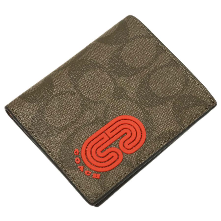 割引発見 新品 Coach アウトレット オリーブ コーチパッチ キャンバス シグネチャー ウォレット ビル スリム ノース サウス 札入れ 二つ折り メンズ 5846 Qbolv 財布 コーチ 二つ折り札入れ メンズ アウトレット 財布