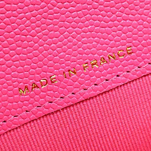 【２点セット】 シャネル 財布 AP0241 クラシック ロング フラップウォレット マトラッセ グレインド シャイニー カーフスキン ピンク ゴールド金具 【W3255125981】(114180円)