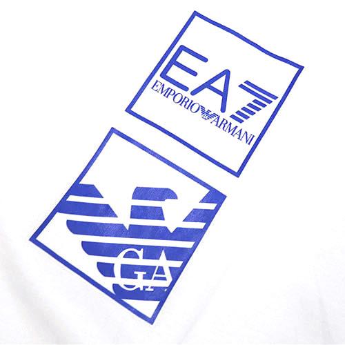エンポリオ アルマーニ Tシャツ メンズ EA7 丸首 半袖 ロゴ プリント ホワイト XLサイズ 3LPT51 ar51050 新品｜come｜04
