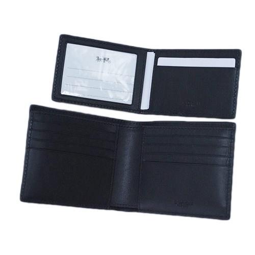 コーチ 財布 F75371-BLK メンズ 二つ折り 札入れ 取り外しカードケース