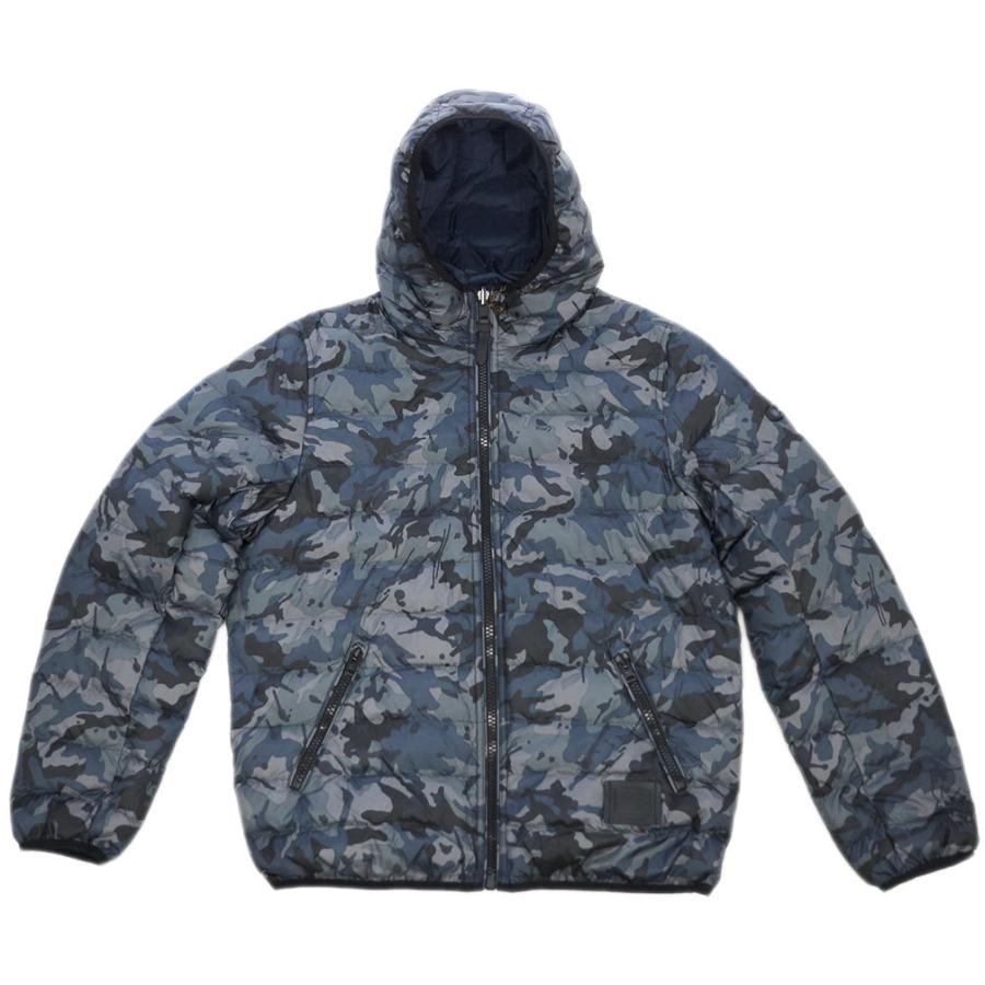 コーチ ダウンジャケット F Poy メンズ リバーシブル ダウンジャケット ウィズ フード ブルーマルチカラー オーシャンブルー Mサイズ アウトレット F Poy ブランド Come 千客万来や 通販 Yahoo ショッピング