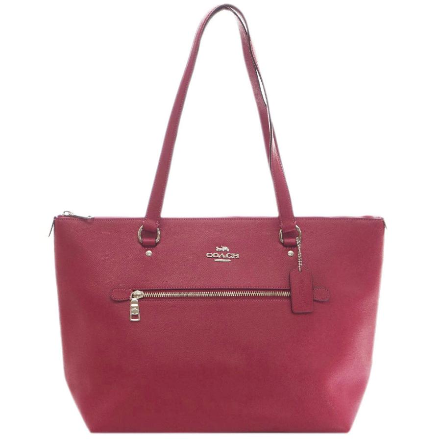 コーチ バッグ F79608-SVPGB トートバッグ ギャラリー トート クロスグレインレザー シルバー/ダーク フューシャ