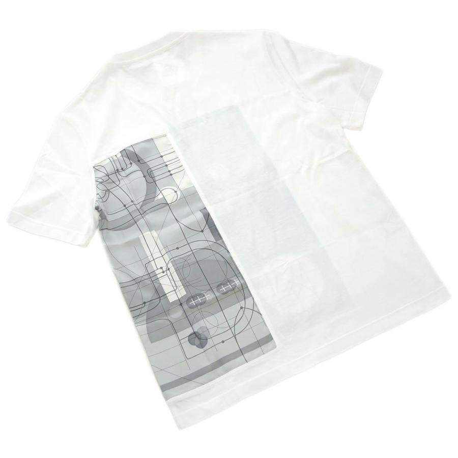 エルメス Tシャツ H037700HA76 ソルド メンズ 半袖 丸首 プリント GRIS