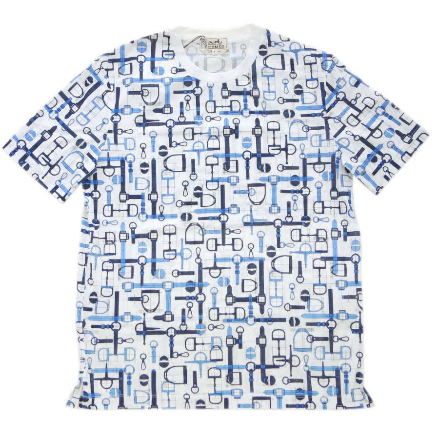 エルメス Tシャツ Hha60 ソルド メンズ 半袖 丸首 プリント Labyrinthe Equestre Indigo ホワイト ブルー Sサイズ Hha60 ブランド Come 千客万来や 通販 Yahoo ショッピング