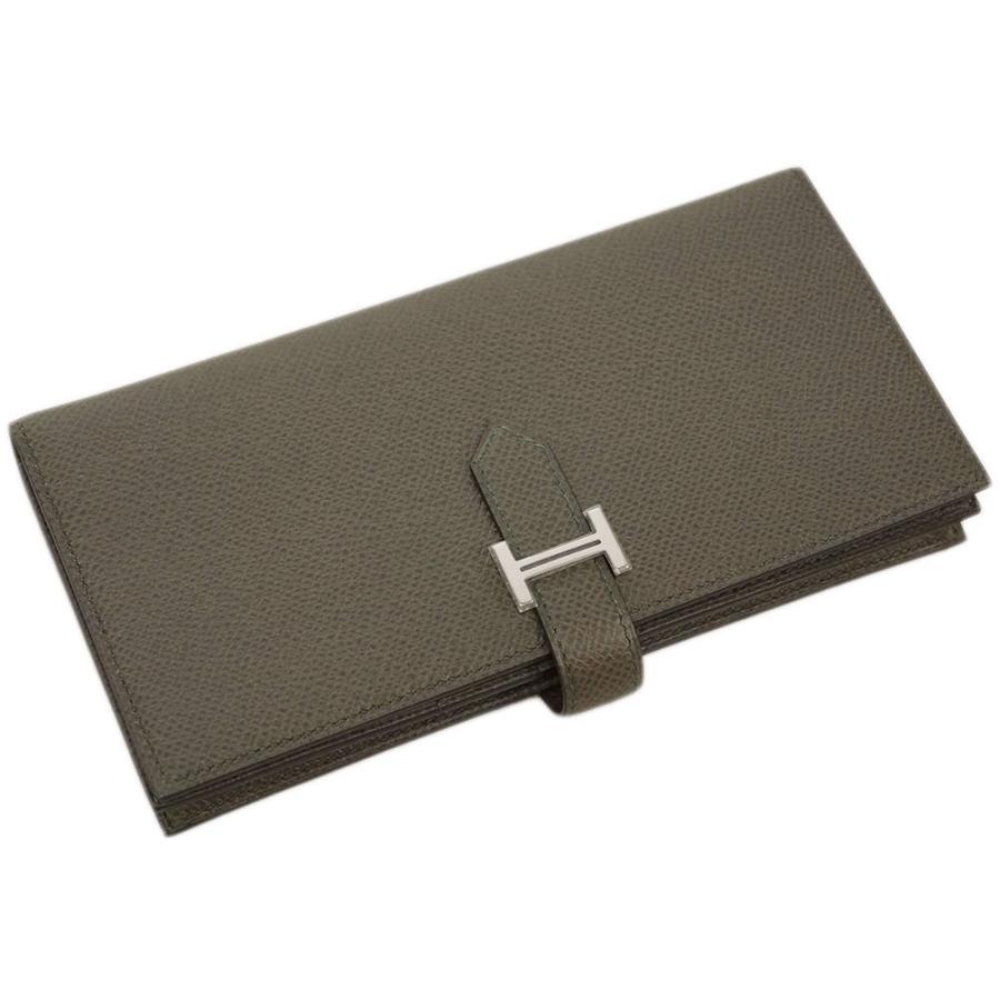 エルメス 財布 Hckc6 ベアン 長札ファスナー マチ付き 長財布 ポルトフォイユ ベアン スフレ ヴォー エプソン ヴェールドグリ カーキグレー Y刻印 Hckc6 Y ブランド Come 千客万来や 通販 Yahoo ショッピング