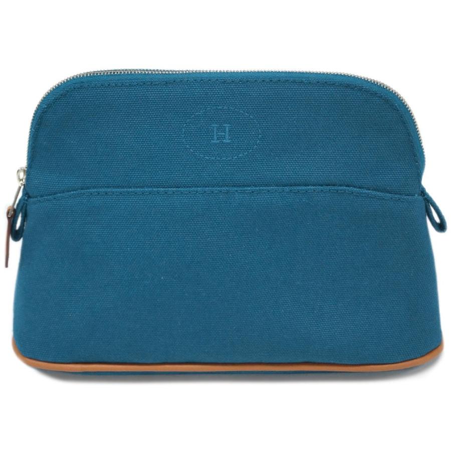 エルメス ポーチ Hm04 コスメポーチ ボリード ミニ コットンキャンバス ブルー ペトロール 化粧ポーチ Hm04 ブランド Come 千客万来や 通販 Yahoo ショッピング