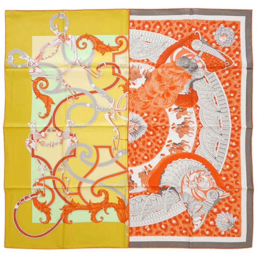 愛用 エルメス スカーフ H002867S11 ソルド カレ ツイル シルク100