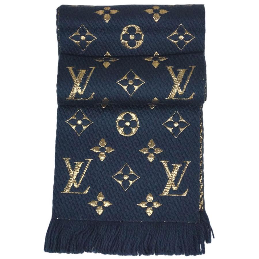 ルイヴィトン M マフラー Lv エシャルプ ロゴマニア シャイン ウール シルク ブルーペトロール M ブランド Come 千客万来や 通販 Yahoo ショッピング