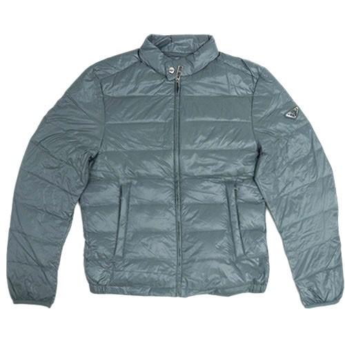 プラダ ダウン ジャケット Sga462 メンズ ジップアップ ポーチ付き ナイロン Acciaio ブルーグレー 50サイズ アウトレット Sga462nl Acc ブランド Come 千客万来や 通販 Yahoo ショッピング