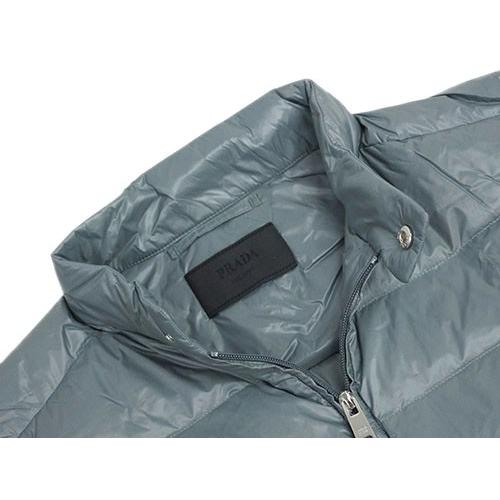 プラダ ダウン ジャケット Sga462 メンズ ジップアップ ポーチ付き ナイロン Acciaio ブルーグレー 50サイズ アウトレット Sga462nl Acc ブランド Come 千客万来や 通販 Yahoo ショッピング