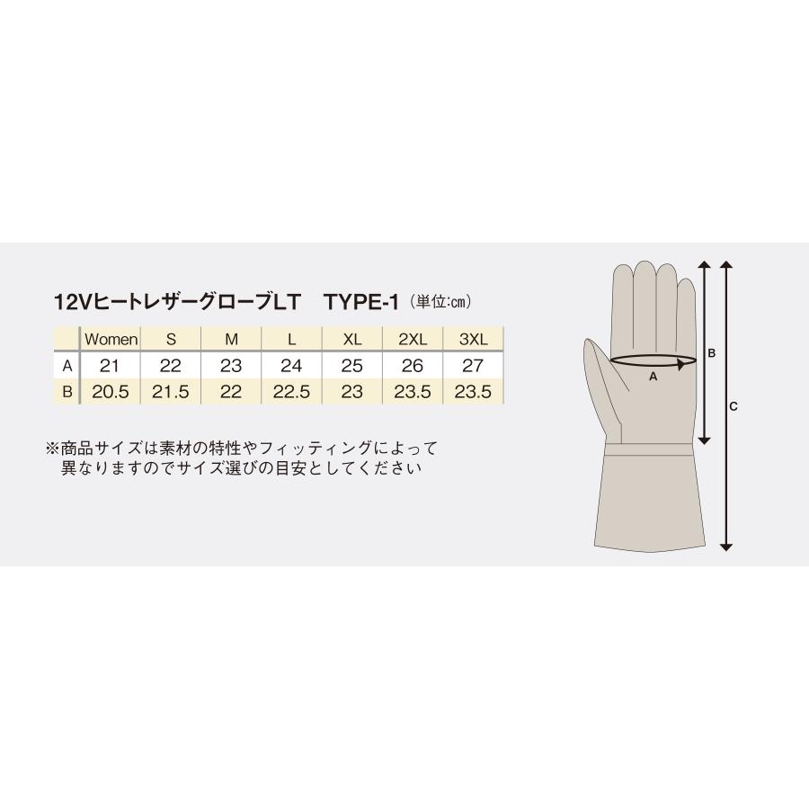 HEATMASTER（ヒートマスター） 12VヒートレザーグローブLT TYPE-1 L