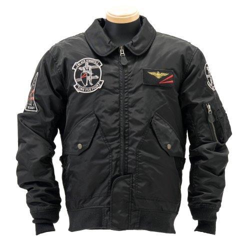 HOUSTON MA-1 バイクジャケット ウィンタージャケット　ワッペン　L HOUSTON（ヒューストン） CWU-45P ブラックナイツモーターサイクル