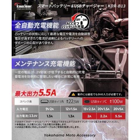 Kaedear（カエディア） スマートバッテリー＆USBチャージャー KDR-B13