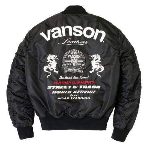 ★旧品番在庫処分 VANSON MA-1 ジャケット TVS2408W 2XL VANSON（バンソン） 取寄 MA-1ジャケット メンズサイズ TVS2408W