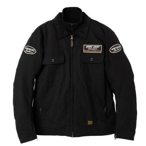 VANSON バンソン コットンジャケット ブラック Lサイズ SVS2203W  