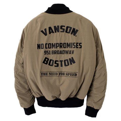 vanson ベージュジャケット Mサイズ VANSON バンソン MA-1ジャケット ベージュ Mサイズ TVS2209W