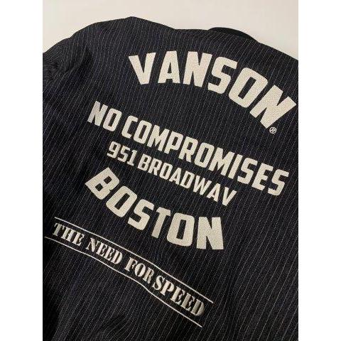 VANSON（バンソン） MA-1ジャケット ブラック-ワバッシュ Lサイズ