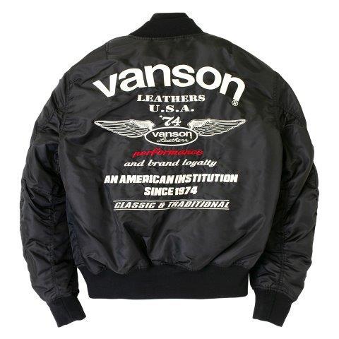 VANSON（バンソン） MA-1ジャケット メンズサイズ TVS2407W : バイク