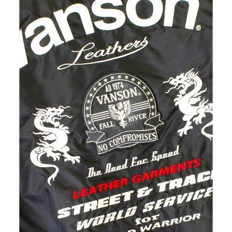 VANSON（バンソン） MA-1ジャケット メンズサイズ TVS2408W : バイク