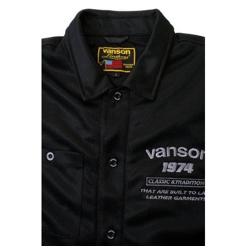 VANSON（バンソン） メッシュワークシャツ メンズサイズ TVS2505S