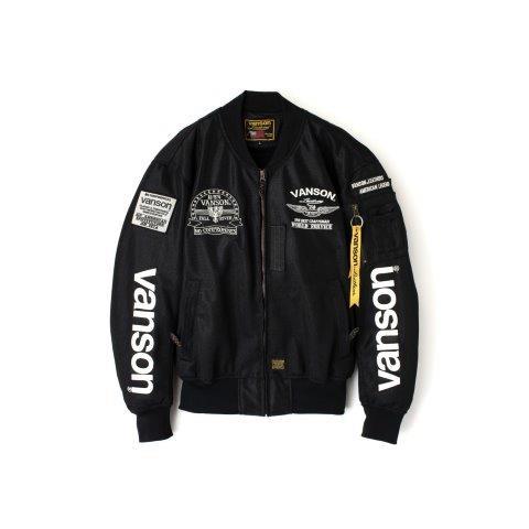 VANSON（バンソン） メッシュMA-1ジャケット ブラック/ホワイト L 