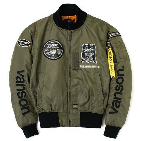 VANSON（バンソン） MA-1ジャケット メンズサイズ VS23109W : バイク