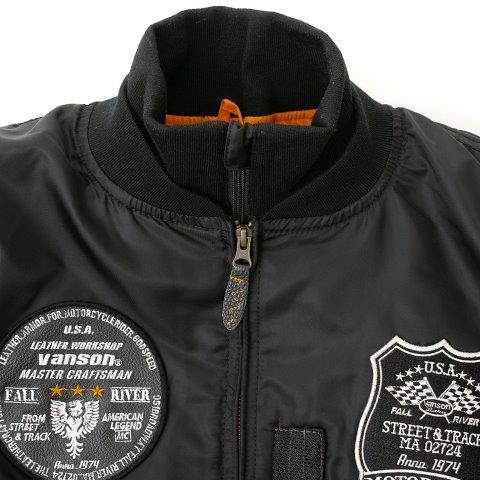 VANSON（バンソン） MA-1ジャケット メンズサイズ VS23109W : バイク