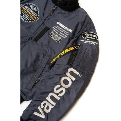 VANSON（バンソン） MA-1ジャケット メンズサイズ VS25108W : バイク