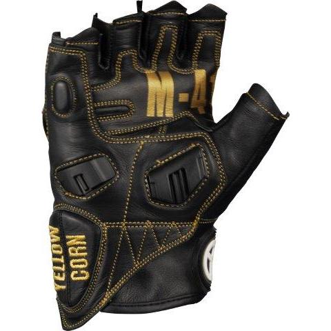 チタニウムレザーグローブ 販売済み ブラック/ゴールド Mサイズ YG-192