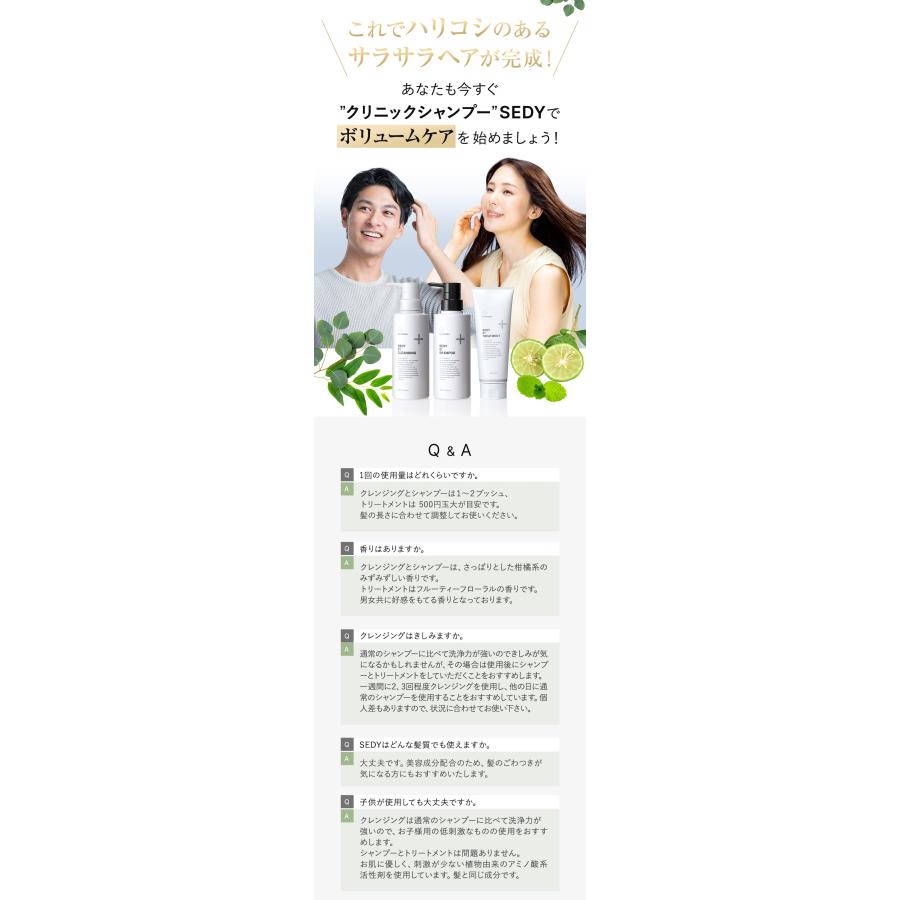 ○SEDY 01 シャンプー・クレンジング・トリートメント3点セット