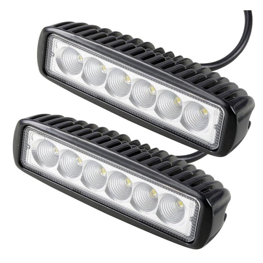 フォグランプ LED 2 ピース 18 ワット ライトバー駆動オフロード SUV 4WD ボート LED ワークライトトヨタ y10924