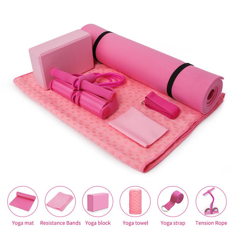 ヨガセット6ユニット ヨガマット ヨガブロック ヨガタオル ヨガボール ペダル ヨガ用ロープストラップ サイレントフィットネス y12764