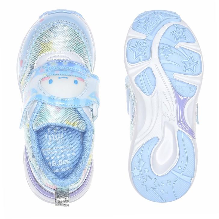 ムーンスター サンリオ キャラクターシューズ ＳＡ Ｃ０４０ＬＥ クロミ ポムポムプリン シナモロール ハローキティ 子供靴 光る靴 女児 抗菌防臭の画像