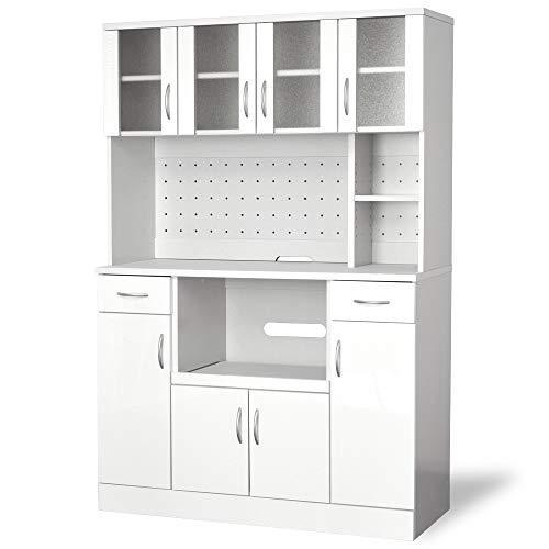 保存版 Moca Company Mirage キッチンボード レンジ台 鏡面 食器棚 スライド 大型レンジ対応 コンセント付き 幅1 ホワイト K 交換無料 Foroactua Com