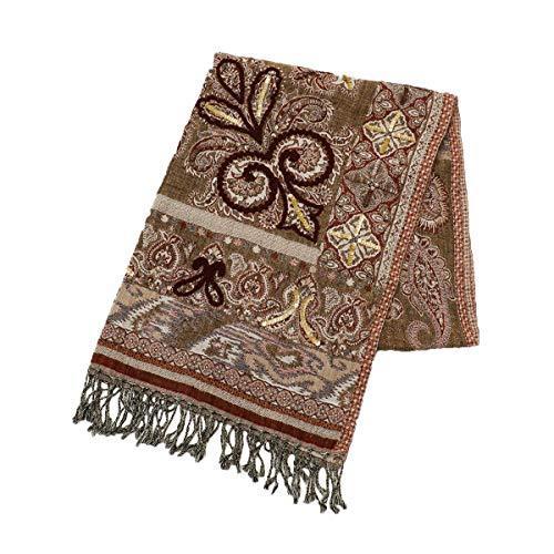 うのにもお得な情報満載 Ca Comme イズム コムサ Ism コムサイズム Ca Comme Ism ブラウン F 80 rr04 0 ストール ジャガード ブロック 財布 帽子 ファッション小物