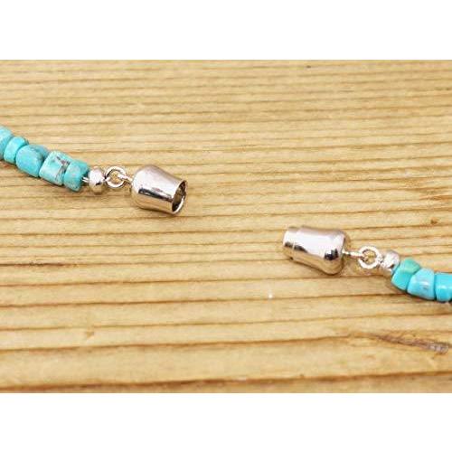 おトク The Flat F 40cm アメリカ産 天然 ネックレス ブレスレット ビーズ ピンクシルバー ターコイズ Head Flat フラットヘッド The Head フラットヘッド レディースアクセサリー Asencompany Com