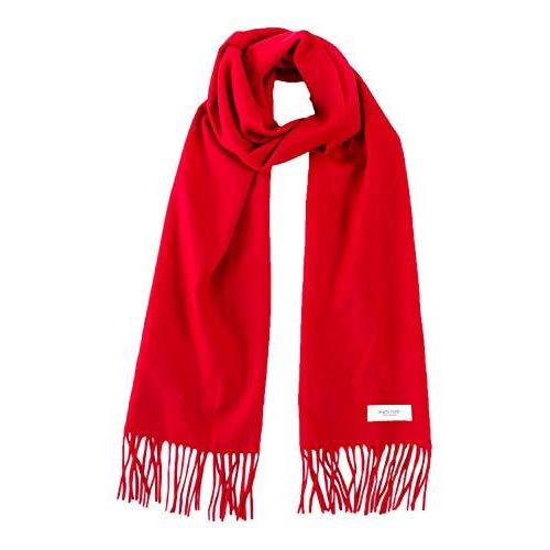古典 厚手 大判 マフラー カシミア マフラー カシミヤ レッド Totti Matti メンズ カ リバーシブル ロング 男性 100 ストール 無地 財布 帽子 ファッション小物 Rideshare2vote Com