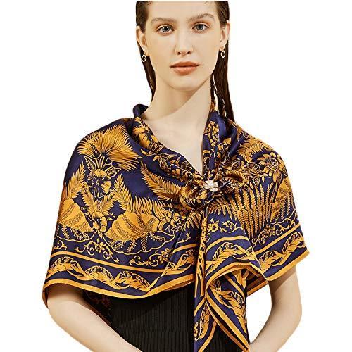 オープニングセール スカーフ シルク 5a級シルク100 捺染 ストール シルクスカーフ Sil Vender 約105 105cm 妻 彼女 誕生日 プレゼント 絹 正方形 財布 帽子 ファッション小物