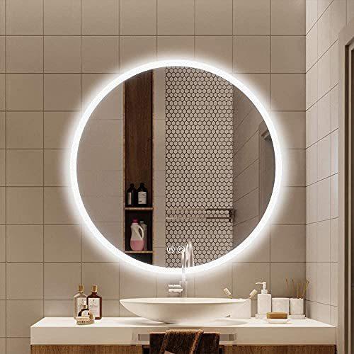 希少 大人気 Bacoer ミラー 鏡 Led 壁掛け 照明付き 化粧鏡 洗面所 洗面台 おしゃれ 暖色 白色led内蔵 色温度3000 6000k調節可能 60 楽天市場 Valora Cz