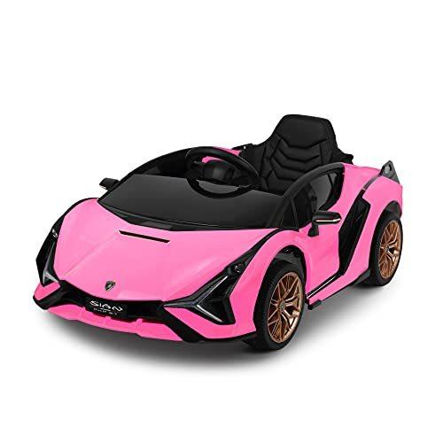 即日出荷 電動乗用カー 乗用ラジコン Lamborghini Sian ランボルギーニ 子供へのプレゼント ギフト 電動カー 乗物玩具 デラックスバージョン ピンク 新しいコレクション Turningheadskennel Com
