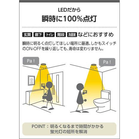 コイズミ 屋内屋外兼用 LEDパネルダウンライト 高気密SB 防雨防湿 100W相当 調光 散光 埋込穴φ100 ファインホワイト 電球色：AD7301W27｜comfort-shoumei｜04