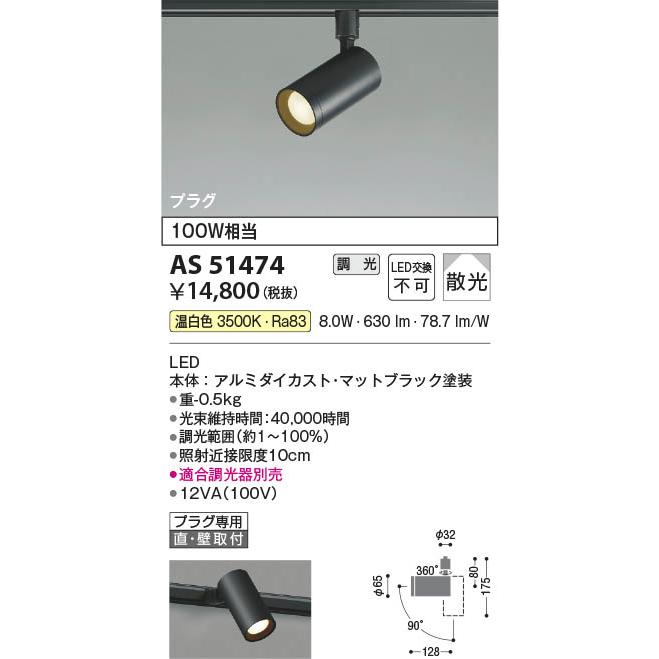 KOIZUMI（コイズミ） コイズミ照明 配線ダクトレール用 LEDスポット